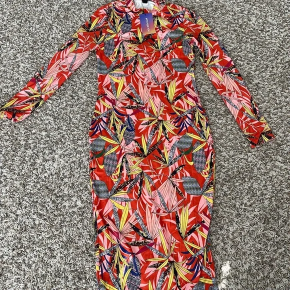 Multicolored Bodycon Dress - Picture 13 of 14